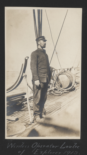 Wireless operator Lovlee of the USC&GS; Ship EXPLORER