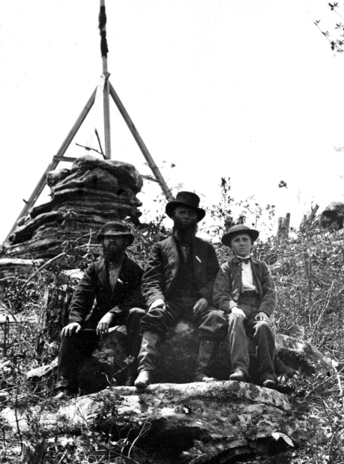 Tripod signal erected by Capts