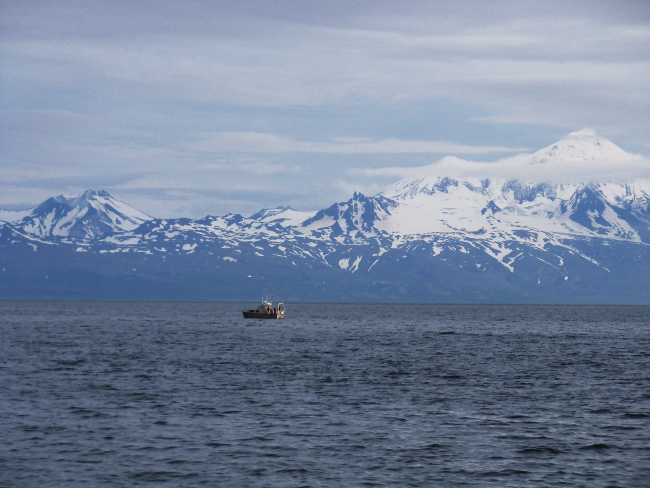 Launch work in Pavlof Islands off NOAA Ship RAINIER