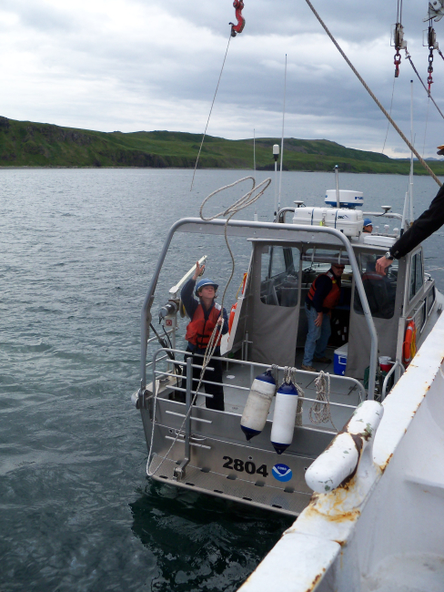 Launch work in Pavlof Islands off NOAA Ship RAINIER