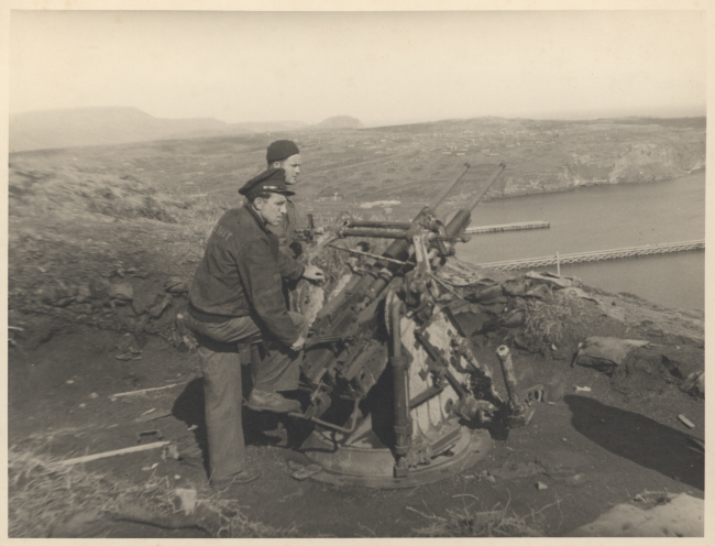 Japanese gun emplacement overlooking the harbor