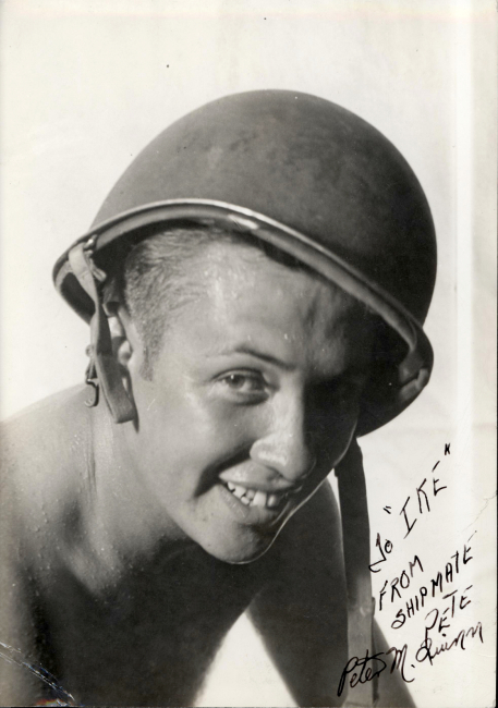 Autographed portrait To Ike, From Shipmate Peter 'Pete M