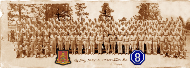 Headquarters Battery of the 16th Field Artillery Observation Battalion