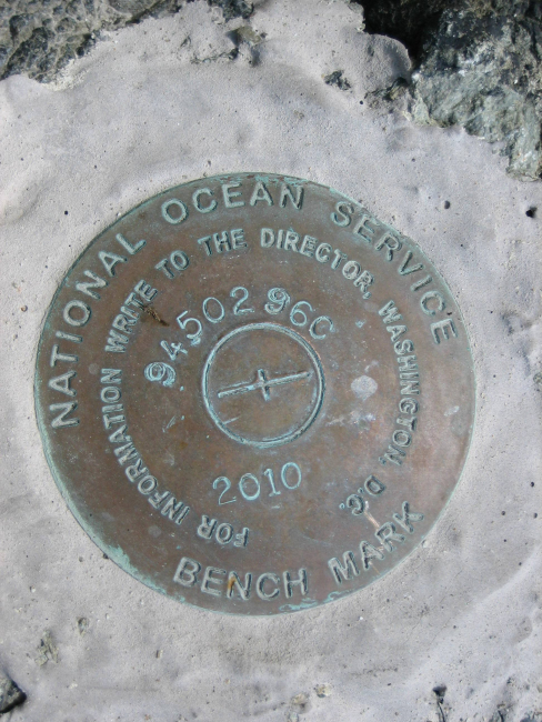 National Ocean Service tidal bench mark 9450296C  2010