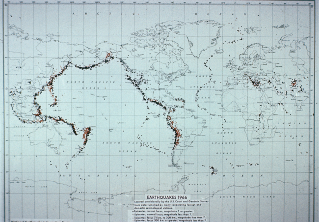 Map of Earthquakes 1966