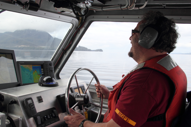 Running a hydrographic survey line