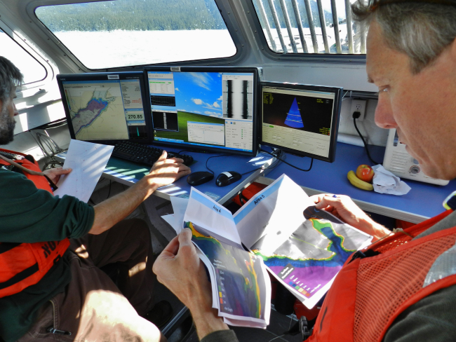 Survey launch from NOAA Ship RAINIER in Burroughs Bay, Alaska