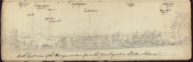 Field sketch of New York City as seen from Staten Island