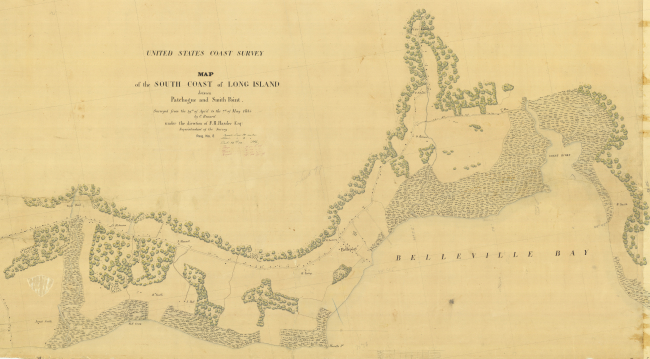 Topographic sheet between Patchogue and Smith Point, Long Island, by CharlesRenard