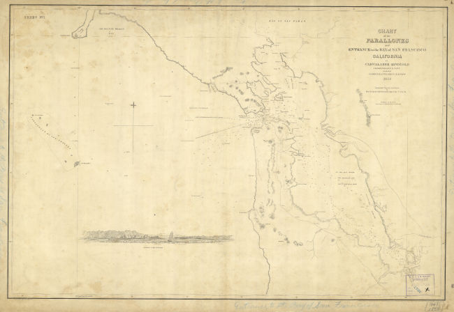 Chart of The Farallones and Entrance to the Bay of San Francisco byCadwalader Ringgold