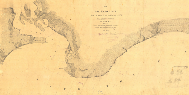 Topographic survey T-331 of Galveston Bay from D
