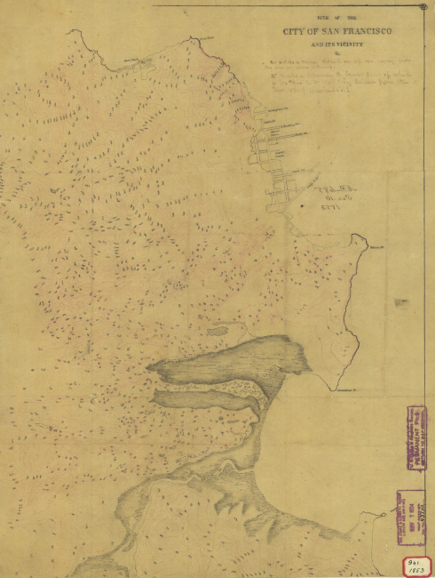 Topographic sheet of Site of the City of San Francisco and Its Vicinityprobably by Augustus Rodgers
