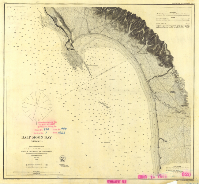 Chart of Half Moon Bay, California