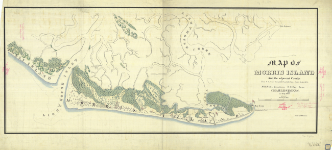 Map of Morris Island, South Carolina, from U
