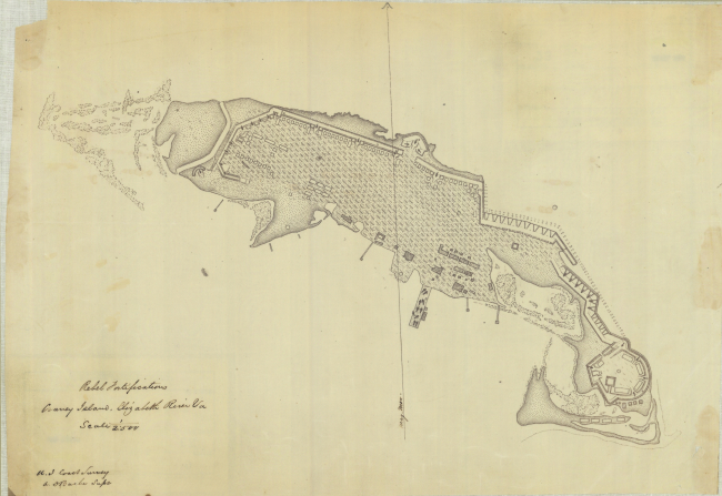 Fortifications on Craney Island, Elizabeth River, Virginia, by AssistantA