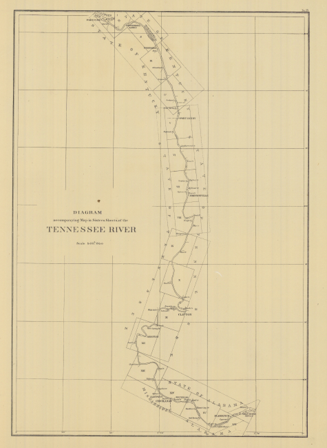 Index map to sheets of Tennessee River reconnaissance