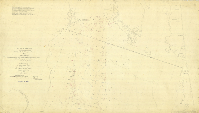 Portion of hydrographic survey H-1862 of Northern Part ofPamplico Sound, North Carolina
