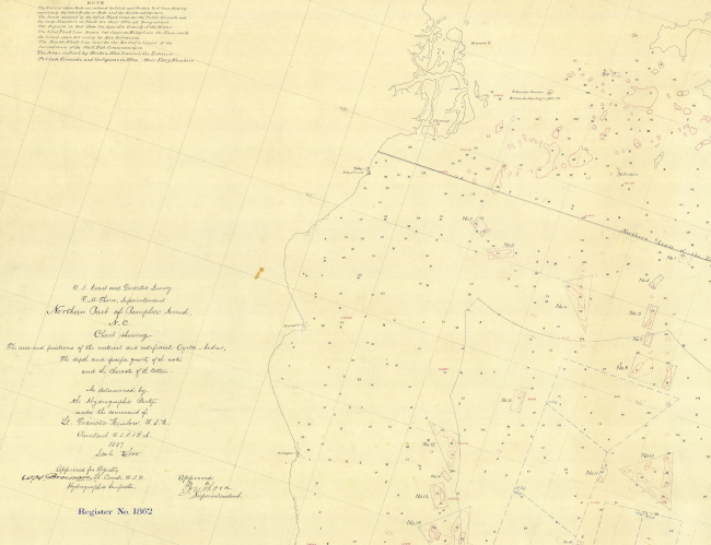 Hydrographic survey H-1862 of Northern Part of Pamlico Sound, N