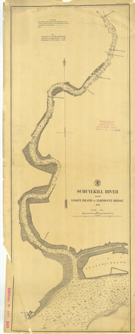 Coast Survey chart of Schuylkill River from League Island to Fairmount Bridge