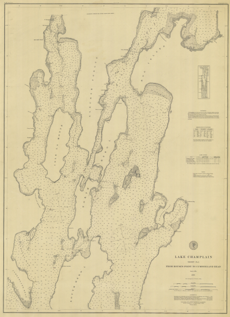 Nautical Chart of Lake Champlain, sheet No