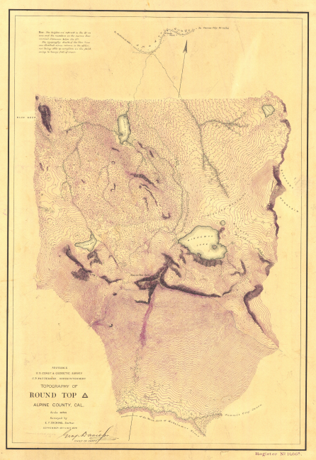 Topography T-1466a of Round Top, Alpine County, California, Section 10