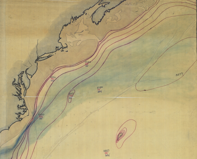 Mid-Atlantic portion of Chart of Atlantic Ocean by A