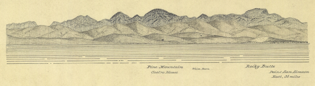 Coastal View of Pine Mountain and Rocky Butte, north of San Simeon