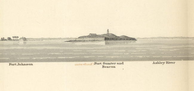 Cut-out view of Fort Sumter