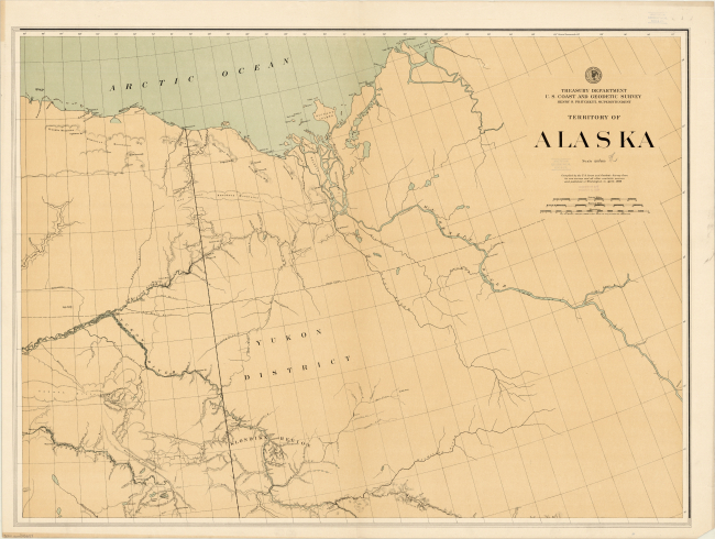 NE section of base map of Alaska published by the U