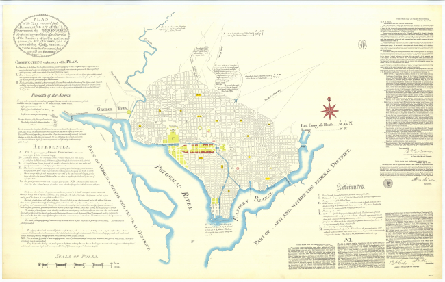 Reproduction by the Coast Survey of L'Enfant's Plan of the City of Washingtonin the Territory of Columbia which was originally produced in 1791