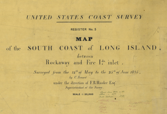 Title block of topographic sheet 3 of the United States Coast Survey