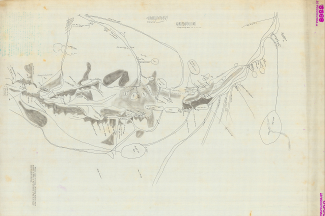 A copy of a map produced by Chief Kohklux of the Tlingit Indians for GeorgeDavidson in 1869