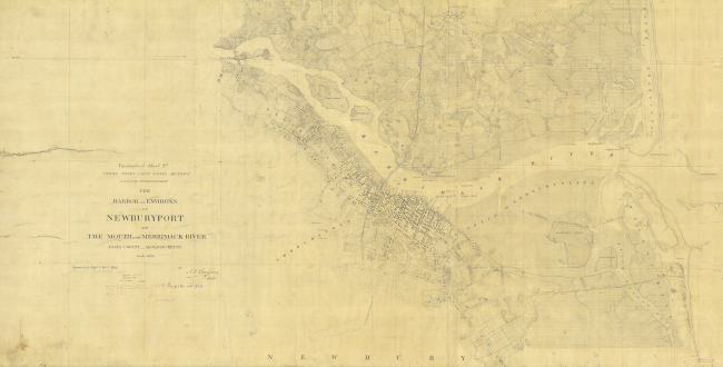 Survey of the Harbor and Environs of Newburyport and The Mouth of the MerrimackRiver by Alexander Wadsworth Longfellow, brother of the poet Henry WadsworthLongfellow
