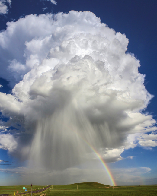 A Colorado rainbow and rainshaft observed while on College of Dupage's StormChasing Trip 3