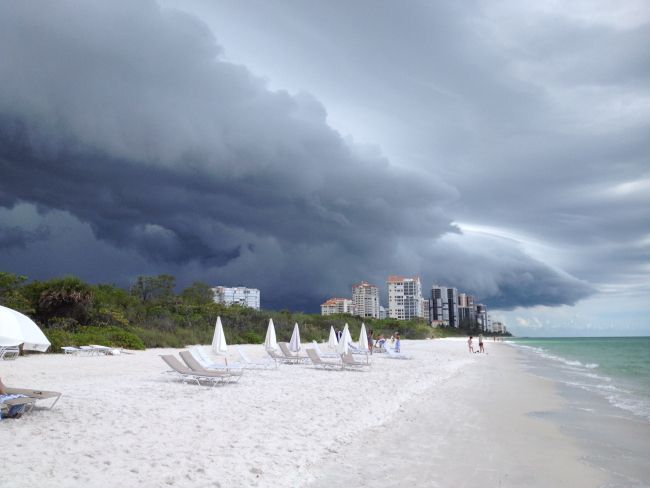 Storm coming in on the Gulf of Mexico