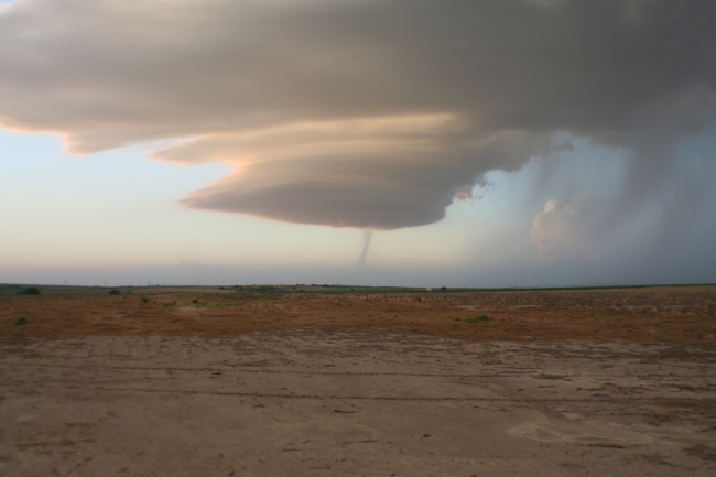 Identified by photographer as funnel cloud in the distance