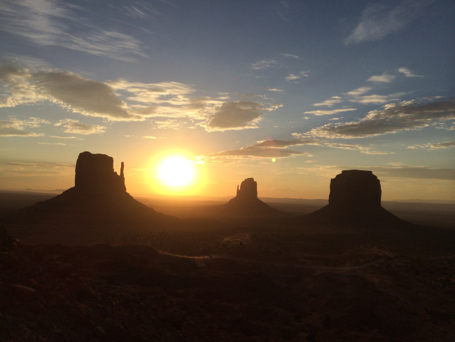 Sunrise at Monument Valley, AZ