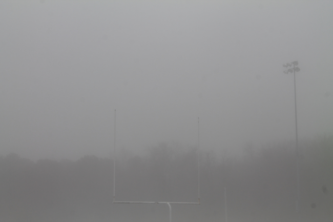 Fog on football field