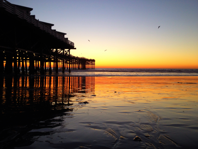 Crystal Pier at sunset