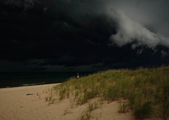 Late summer storm on Lake Michigan