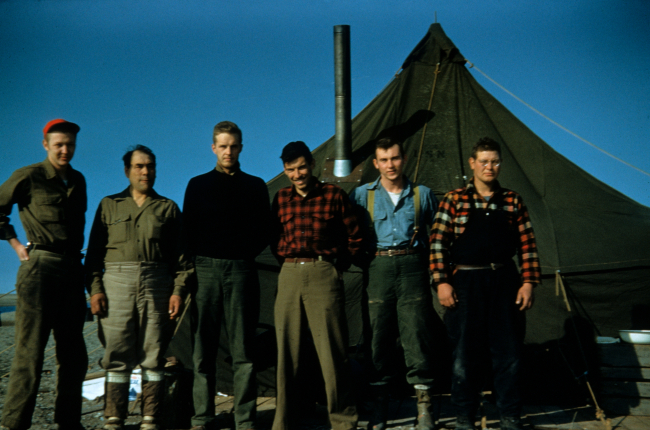Launch 15 crew - Stan Jeffers, Abe Simmons, Harley Nygren, Jerry Gray,Ted Shanahan, and Harry Lantzy