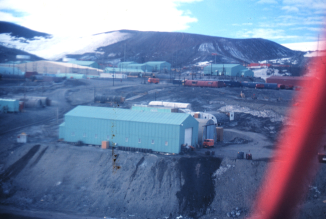 McMurdo Station from a small aircraft