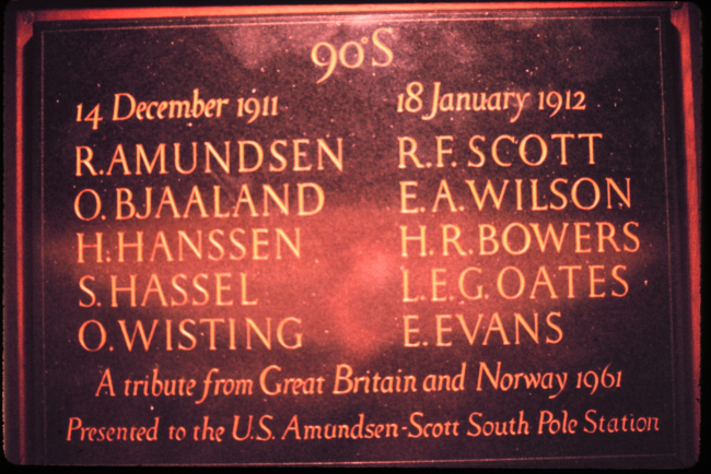 The Amundsen-Scott Memorial at South Pole Station
