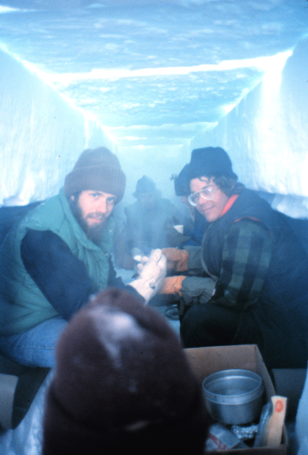 Social life under the ice during survival training exercise