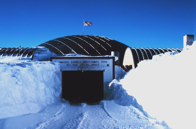 The entrance to South Pole Station
