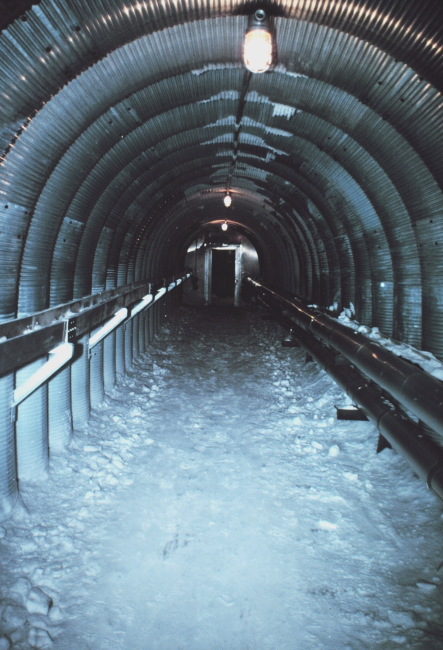 The outer tunnel at the entrance to South Pole Station