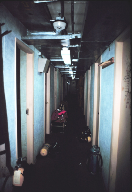 Hallway in the South Pole Station living quarters