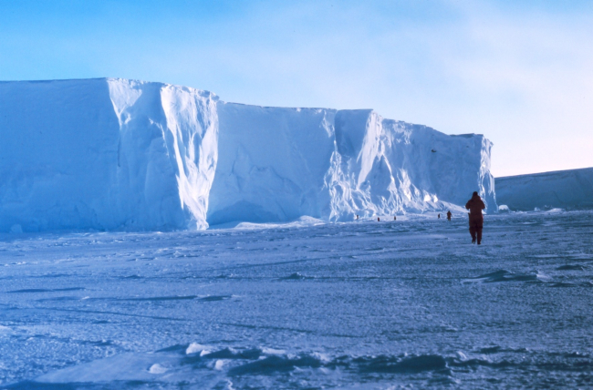 The Ross Ice Shelf at the Bay of Whales - the point where Amundsen staged hissuccessful assault on the South Pole