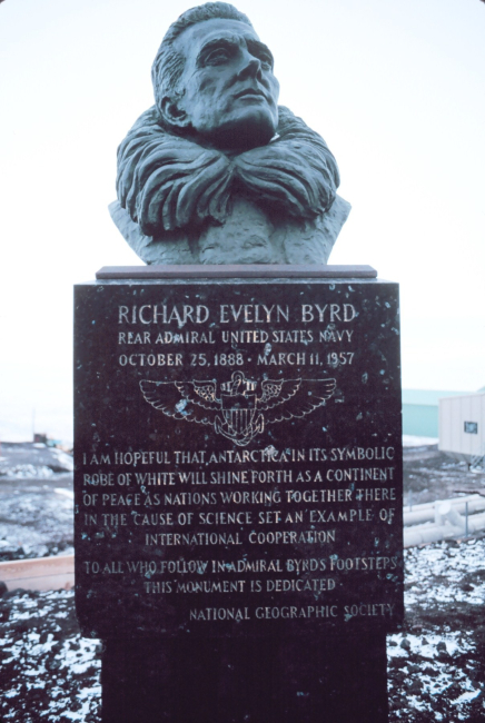 Bust of Rear Admiral Richard Evelyn Byrd at McMurdo Station