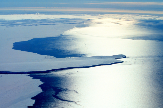 The Campbell Ice Tongue protruding into the Ross Sea